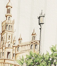 Murano Seville Collection Seersucker Cityscape Short Sleeve Woven Shirt