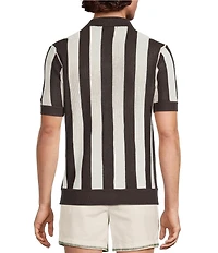 Murano Seville Collection Stripe Short Sleeve Button Front Shirt