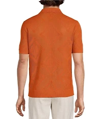 Murano Seville Collection Textured Short Sleeve Coat Front Shirt