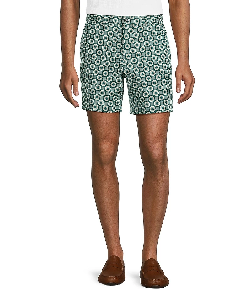 Murano Shape of Water Collection Jacquard 5.5#double; Inseam Shorts