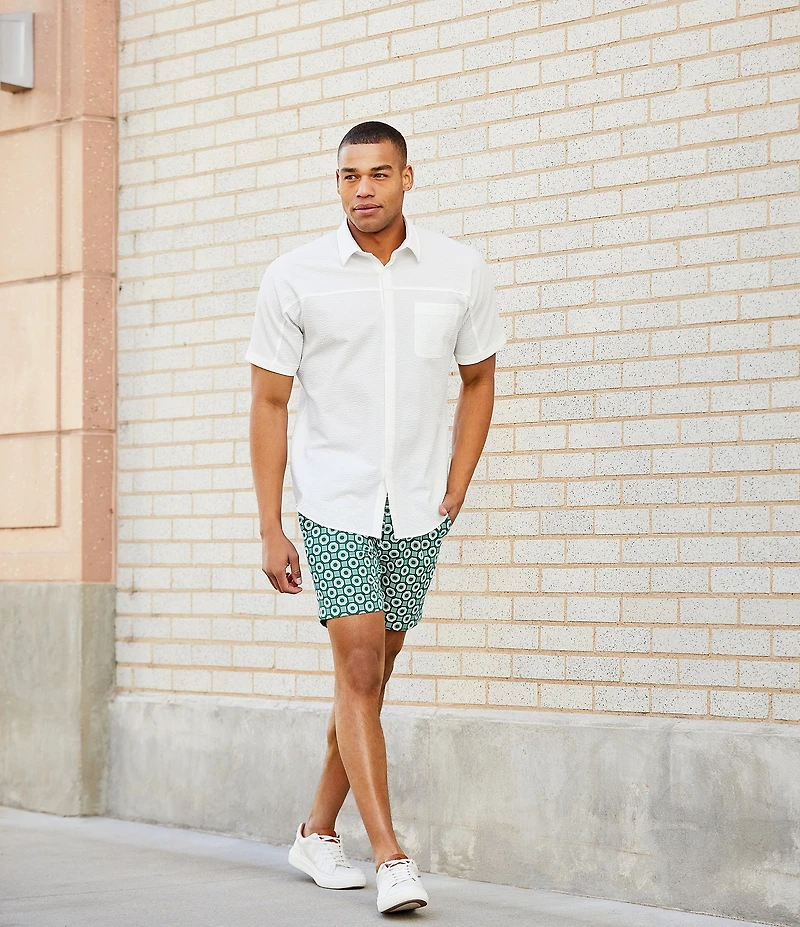 Murano Shape of Water Collection Jacquard 5.5#double; Inseam Shorts