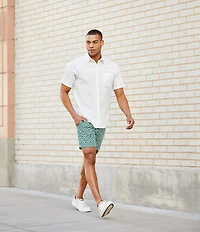 Murano Shape of Water Collection Jacquard 5.5#double; Inseam Shorts