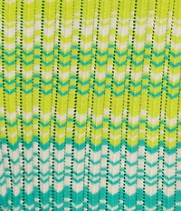 Murano Shape of Water Collection Ombre Stripe Short Sleeve Sweater