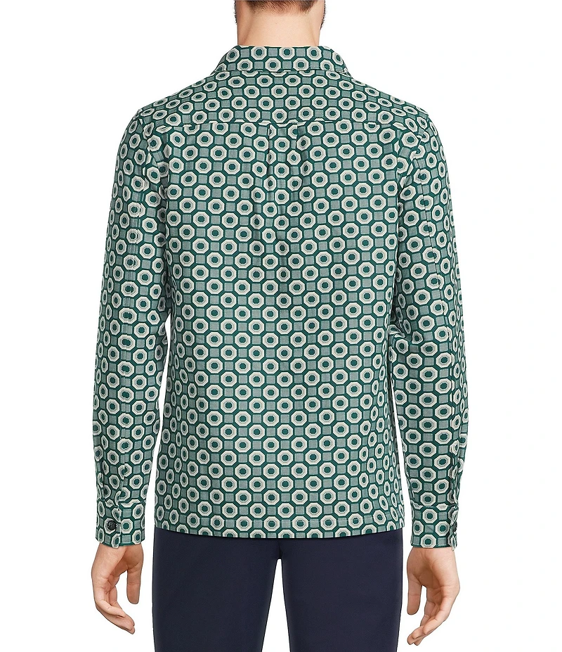 Murano Shape of Water Collection Slim Fit Jacquard Shirt Jacket