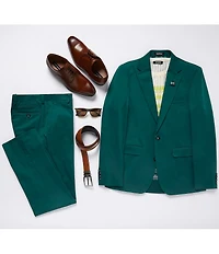 Murano Shape of Water Collection Slim Fit Sateen Suit Separate Jacket
