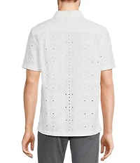 Murano Shape of Water Collection Slim Fit Short Sleeve Woven Shirt