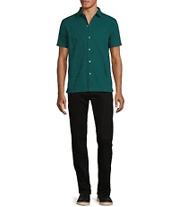 Murano Shape of Water Collection Slim Fit Short Sleeve Woven Shirt