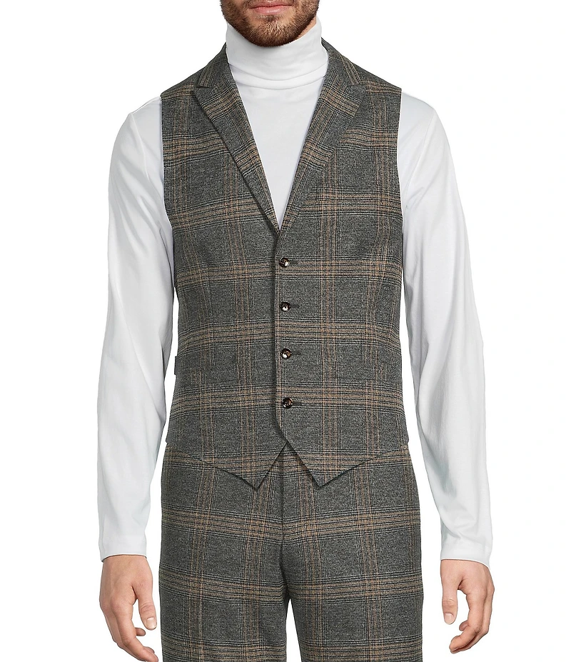 Murano Shawl Plaid Suit Separates Vest