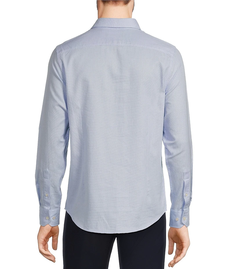 Murano Slim Fit Crosshatch Long Sleeve Woven Shirt