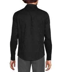 Murano Slim Fit Floral Jacquard Long Sleeve Woven Shirt