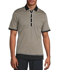 Murano Slim Fit Houndstooth Short Sleeve Polo Shirt