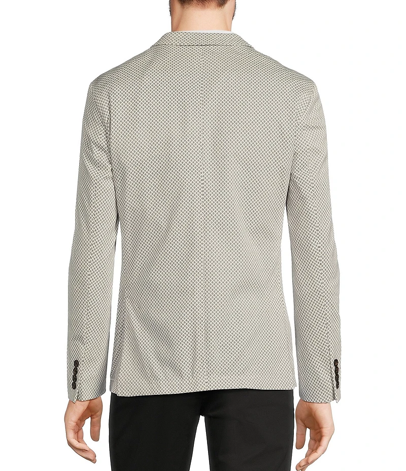 Murano Slim Fit Patterned Knit Suit Separates Blazer