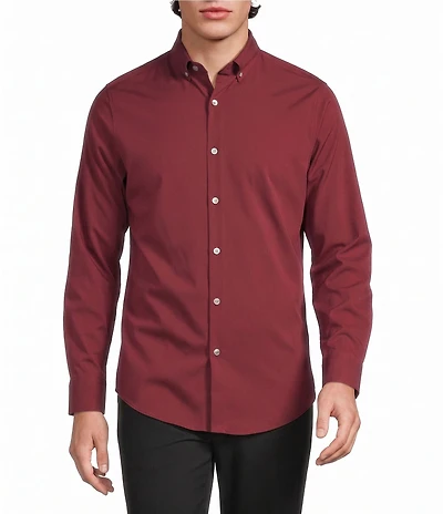 Murano Slim Fit Performance Solid Long Sleeve Woven Shirt
