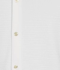 Murano Slim Fit Performance Solid Short Sleeve Coat Front Woven Shirt