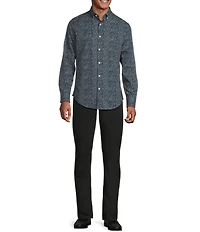 Murano Slim Fit Performance Stretch Floral Print Long Sleeve Woven Shirt