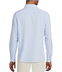 Murano Slim Fit Performance Stretch Printed Long Sleeve Woven Shirt