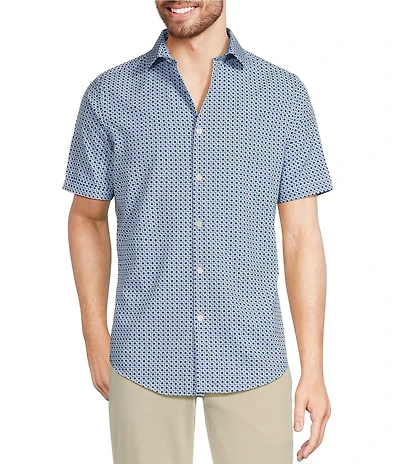 Murano Slim Fit Performance Stretch Short Sleeve Woven Shirt