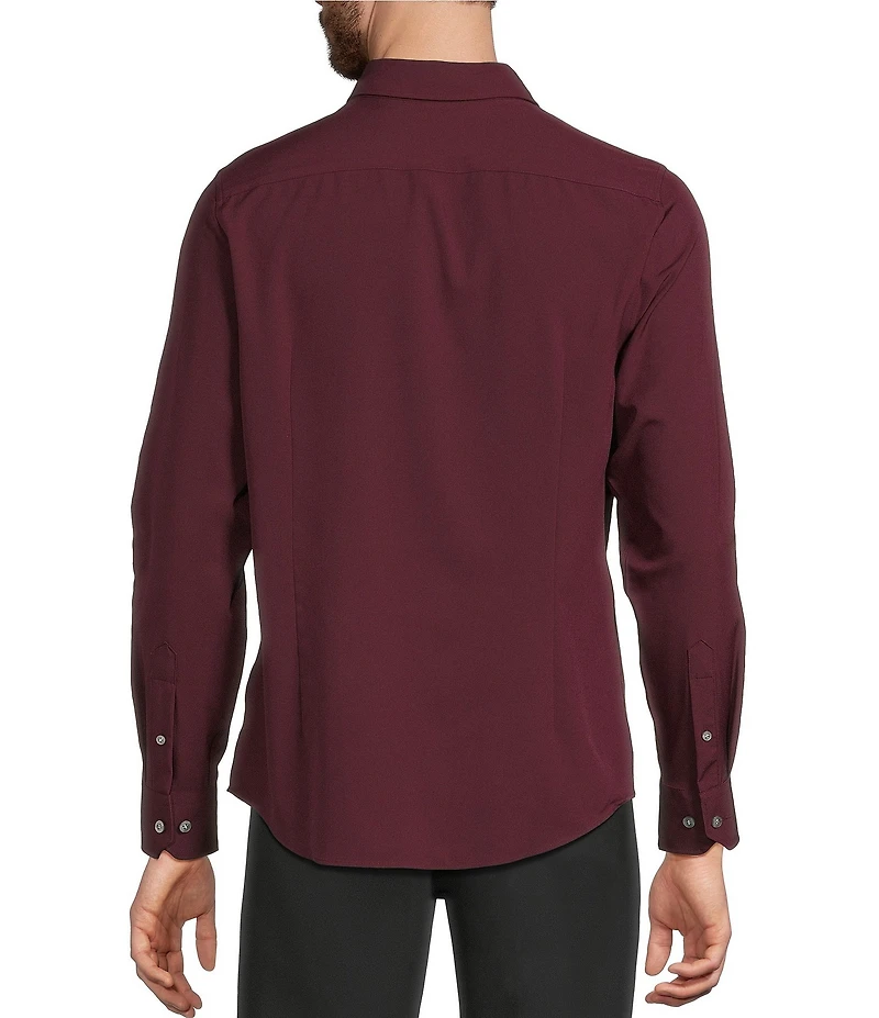 Murano Slim Fit Performance Stretch Solid Long Sleeve Woven Shirt