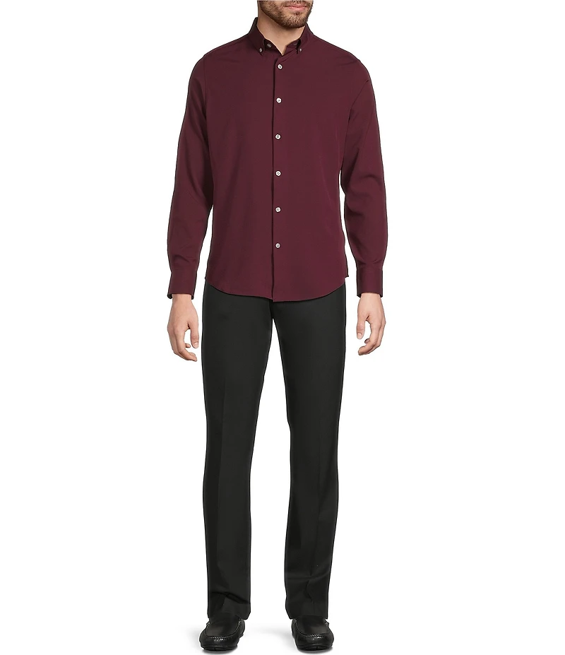 Murano Slim Fit Performance Stretch Solid Long Sleeve Woven Shirt