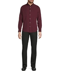 Murano Slim Fit Performance Stretch Solid Long Sleeve Woven Shirt