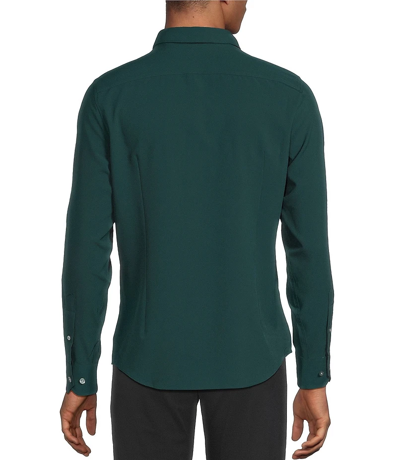 Murano Slim Fit Performance Stretch Solid Long Sleeve Woven Shirt