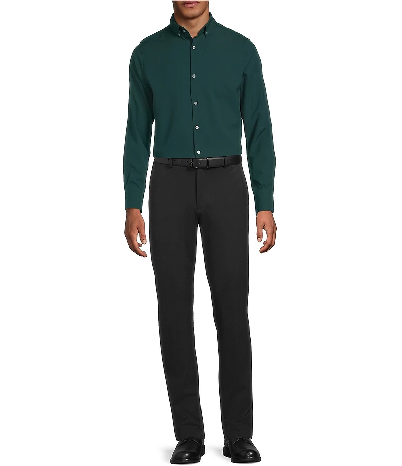 Murano Slim Fit Performance Stretch Solid Long Sleeve Woven Shirt