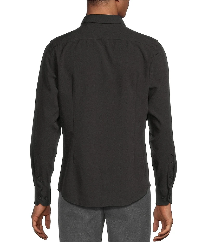 Murano Slim Fit Performance Stretch Solid Long Sleeve Woven Shirt