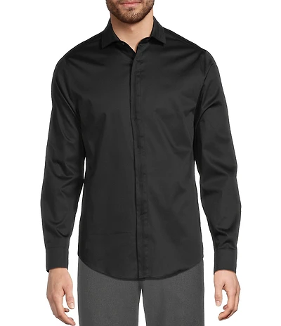 Murano Slim Fit Pintuck Long Sleeve Woven Shirt