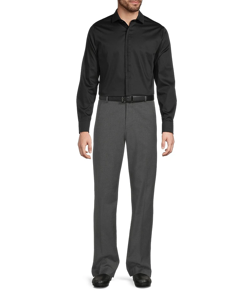 Murano Slim Fit Pintuck Long Sleeve Woven Shirt