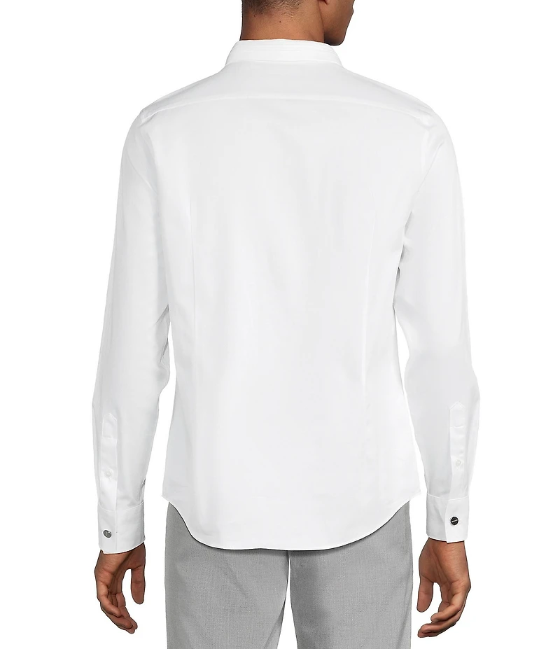 Murano Slim Fit Pintuck Long Sleeve Woven Shirt