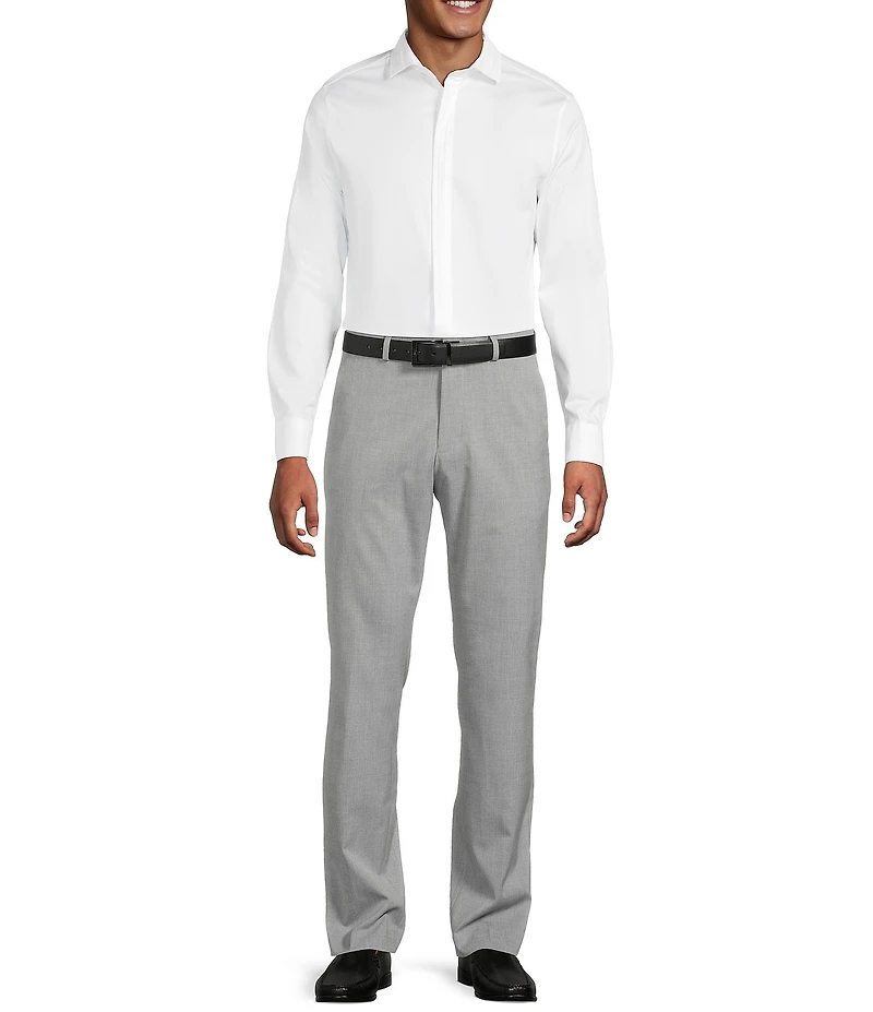 Murano Slim Fit Pintuck Long Sleeve Woven Shirt