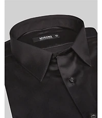 Murano Slim-Fit Point Collar Sateen Dress Shirt