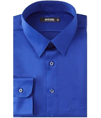 Murano Slim-Fit Point Collar Sateen Dress Shirt