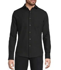 Murano Slim Fit Solid Long Sleeve Woven Shirt