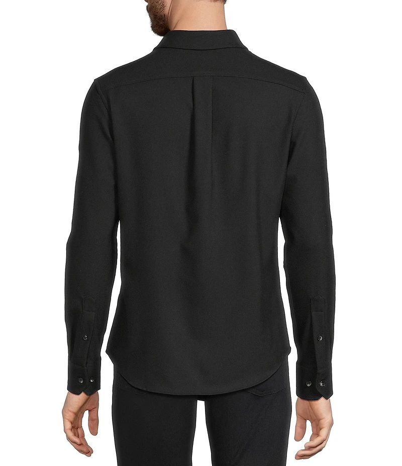 Murano Slim Fit Solid Long Sleeve Woven Shirt