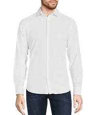 Murano Slim Fit Solid Performance Stretch Long Sleeve Woven Shirt