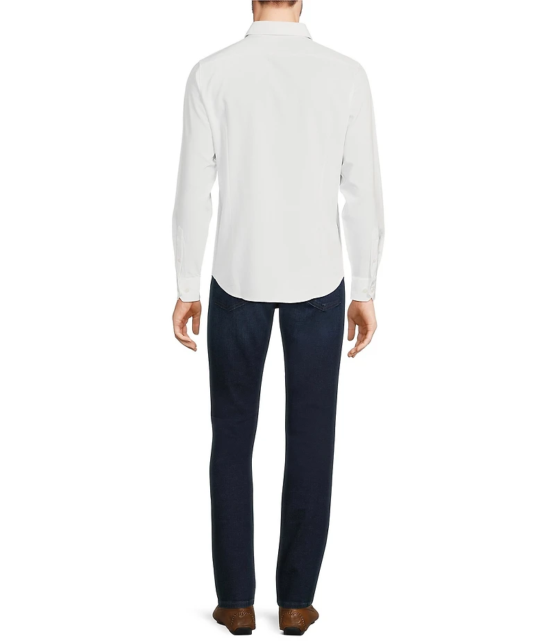 Murano Slim Fit Solid Performance Stretch Long Sleeve Woven Shirt
