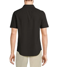 Murano Slim Fit Solid Performance Stretch Short Sleeve Woven Shirt
