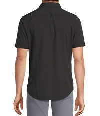 Murano Slim Fit Solid Performance Stretch Short Sleeve Woven Shirt
