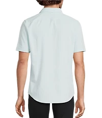 Murano Slim Fit Solid Performance Stretch Short Sleeve Woven Shirt