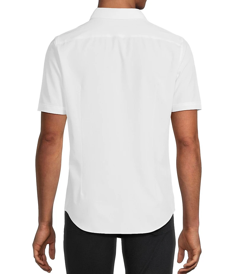 Murano Slim Fit Solid Performance Stretch Short Sleeve Woven Shirt