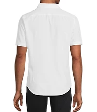 Murano Slim Fit Solid Performance Stretch Short Sleeve Woven Shirt