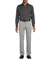 Murano Slim Fit Solid Sateen Long Sleeve Woven Shirt