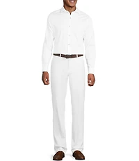 Murano Slim Fit Solid Sateen Long Sleeve Woven Shirt
