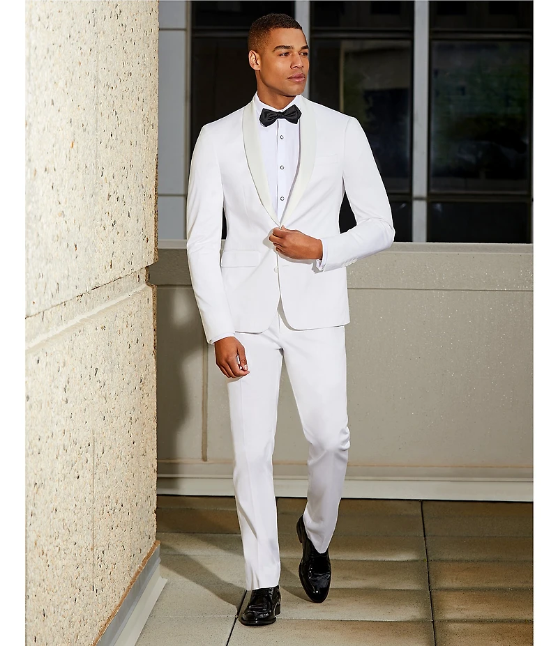Murano Slim Fit Solid Sateen Long Sleeve Woven Shirt