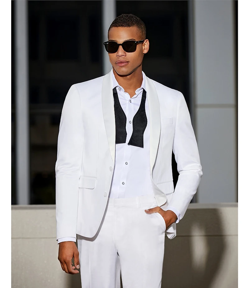 Murano Slim Fit Solid Sateen Long Sleeve Woven Shirt