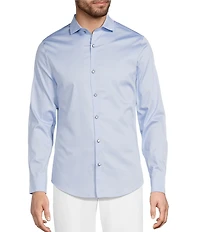 Murano Slim Fit Solid Sateen Long Sleeve Woven Shirt