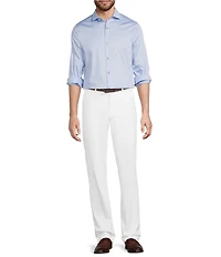 Murano Slim Fit Solid Sateen Long Sleeve Woven Shirt