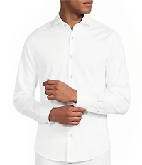 Murano Slim Fit Solid Sateen Long Sleeve Woven Shirt