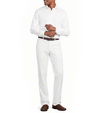 Murano Slim Fit Solid Sateen Long Sleeve Woven Shirt